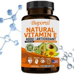 Vitamin E 400IU 120pcs, Supports Skin and Cardiovascular Health,Reduces Wrinkles