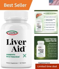 Liver Aid 120 Tablets, Supports Healthy Liver Function, Cleansing, Energy & D…