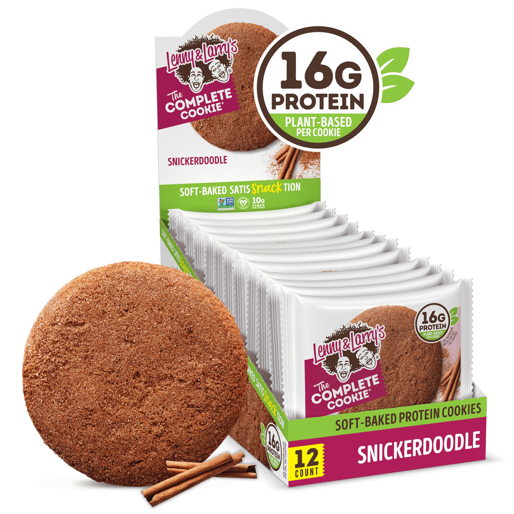 Lenny & Larry’s The Complete Cookie Protein Cookies Snickerdoodle 12 Count Case