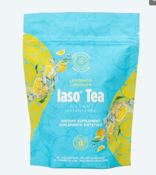 IASO Instant Detox Tea Lemonade 25 Sachets Herbal Cleanse Energy Support