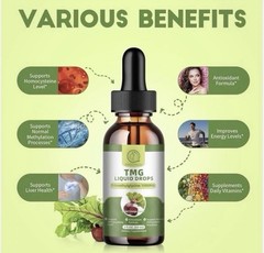 (2 Pack) TMG (Trimethylglycine) Supplement Liquid Drops, 1000MG High Absorption,