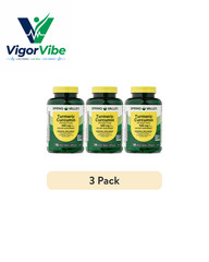 **3 Pack Spring Valley Turmeric Curcumin with Ginger 500 mg 180 Count**