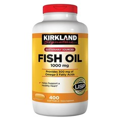 Kirkland Signature Fish Oil 1000 mg Supports Healthy Heart 400 Softgels
