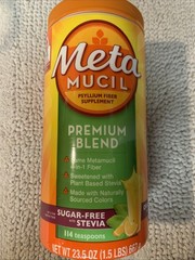 Metamucil Premium Blend Psyllium Fiber Supplement Sugar-Free With Stevia 23.5oz