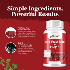 Red Yeast Rice + CoQ10 1300mg – Citrinin Free, Heart & Cardiovascular Health