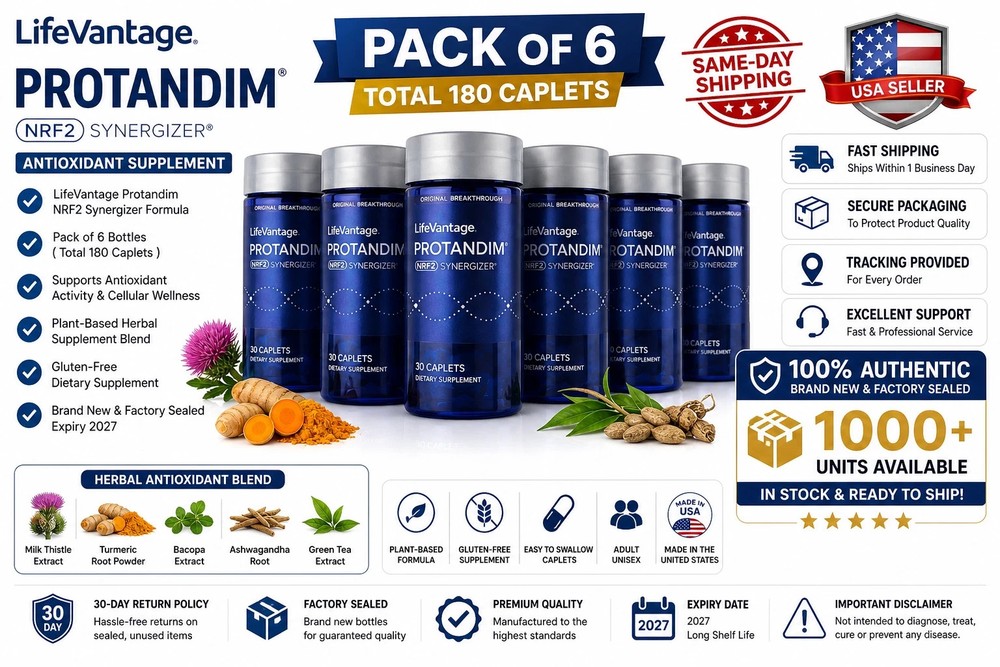 LifeVantage Protandim NRF2 Synergizer 180 Caplets –Pack of 6(180 Caplets) Sealed