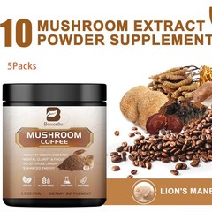 5Pack*70g10 Mushroom Coffee Instant Blend – Lion’s Mane, Cordyceps & Reishi