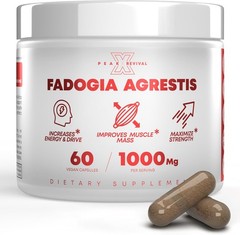 Testosterone Booster for Men w/Fadogia Agrestis 1000mg Per Serving (60 Capsules)