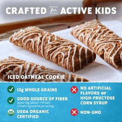 Zbar Iced Oatmeal Cookie SoftBaked Energy Snack Bars NonGMO Organic 18 Pack