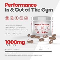 Testosterone for Booster Men w/Fadogia Agrestis 1000mg Per Serving (60 Capsules)
