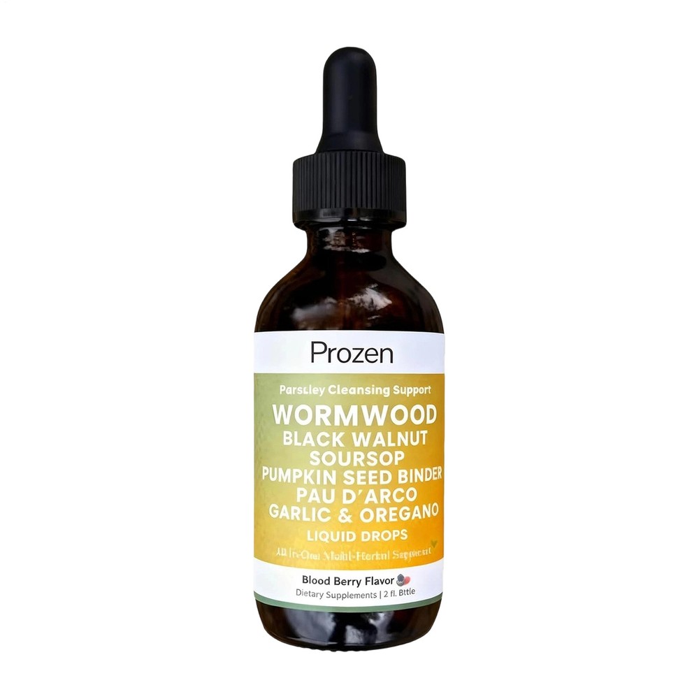 Prozen Wormwood Gut Detoxify Liquid Drops, Nuvian Wormwood Black Walnut Clove Gu