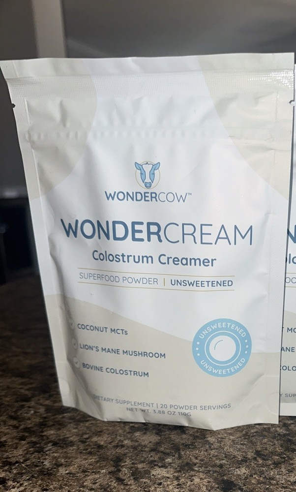 Wondercow Colostrum Creamer Powder Gut Health MCT Lions Mane Coffee 110G Ex 8/26