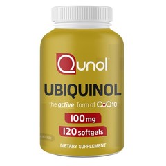 Qunol 100mg Ubiquinol, Powerful Antioxidant 120 Count (Pack of 1), No Color