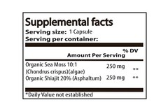 Sea Moss & Shilajit 500mg – Natural Organic 100% Pure Supplement
