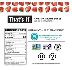 New That’s It Mini Fruit Bars – Strawberry, Mango, Blueberry, 24 ct – 16.8 oz