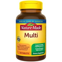 Nature Made Multivitamin Tablets with Iron, 130 Count (Pack of 1), No Color