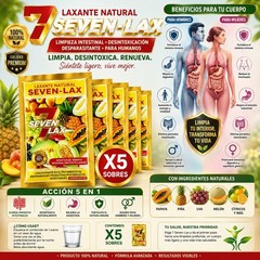 Desparasitante Laxante 7 Pepas – Seven Lax Limpia El Intestino Kit (5) Sachets