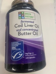 Green Pasture Cod Liver/Butter Oil 120 Capsules