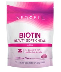 Biotin Beauty Soft Chews | 30 Count | Acai Berry Flavor | by NeoCell