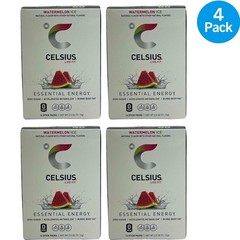 CELSIUS On-the-Go Energy Powder Packets Watermelon Ice 14 CT – 4 Pack Bundle