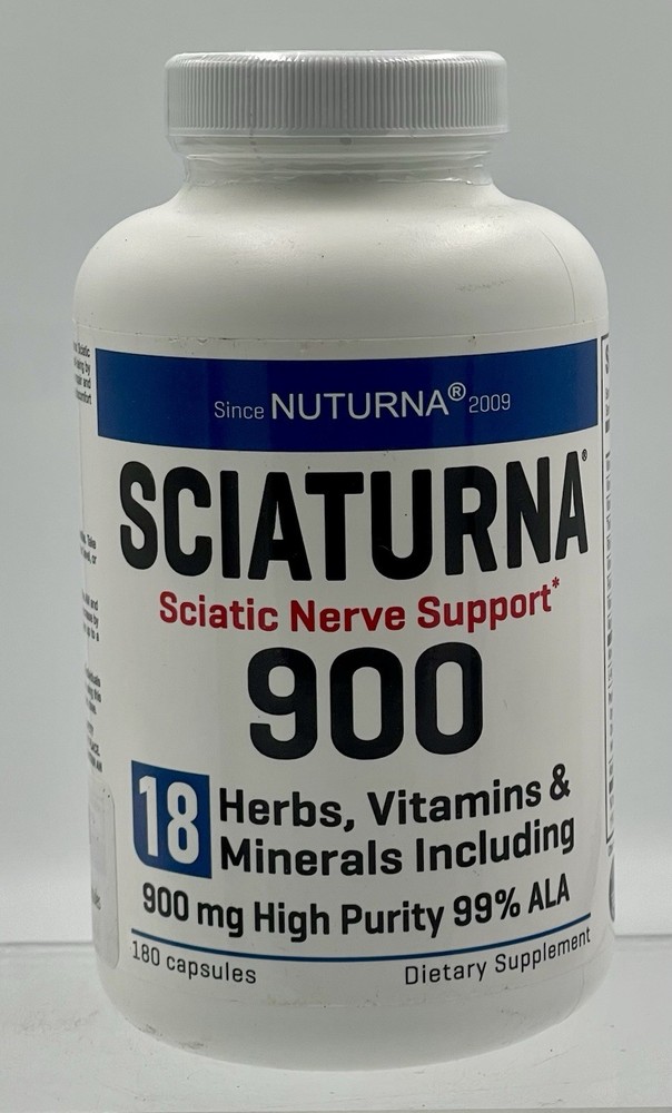 Nuturna Sciaturna Nerve Support 900mg ALA 180 Capsules 18-in-1 EXP 04/26