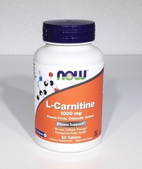 NOW L-Carnitine 1000 mg 50 Tablets Fitness Support Dietary Supplement BB 02/2029