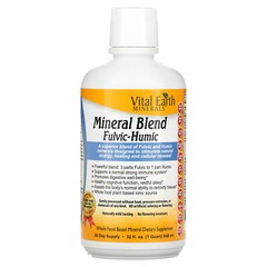 Vital Earth Minerals Mineral Blend Fulvic-Humic 32 fl oz 946 ml Gluten-Free,