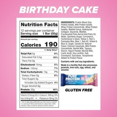 Pure Protein Birthday Cake Protein Bars 20g Protein Gluten Free 12 Count