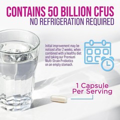 Probiotics 60 Billion CFU per Serving, 10 Strains + Prebiotics, Digestive Health