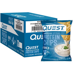 Quest Ranch Protein Chips Tortilla Style High Protein Snacks 8 ct 1.1 oz