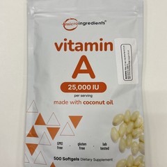 Vitamin A, 7,500 mcg (25,000 IU), 500 Softgels Exp 12/27