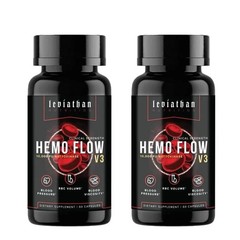 2Pcs Leviathan Nutrition Hemo Flow Supplement Nattokinase with forNitric Oxide