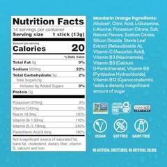 Sugar-Free Electrolyte Powder Drink Mix – Mandarin Orange Flavor | 14 Servings