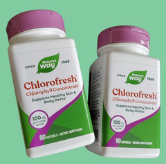 2 PACK Nature’s Way Chlorofresh Chlorophyll Concentrate 90 + 90 Softgels, 08/28