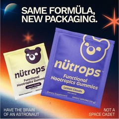 Nütrops By Grüns Low Sugar Functional Nootropics Gummies – 240g/12S
