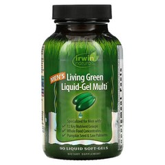 Irwin Naturals Men’s Living Green Liquid Gel Multi – 90 Liquid Soft Gels