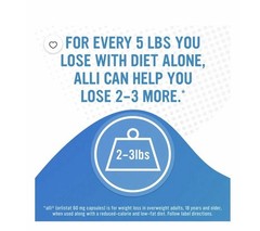 Alli Orlistat Weight Loss Supplement Caps 60mg Starter Pack 60 Capsules-Exp 2027
