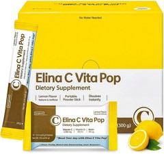 DONGKOOK Vita Pop Korean Vitamin C Powder 0.11 Ounce (Pack of 100), Yellow