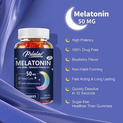 Melatonin 50mg – Improve Sleeping, Fall Asleep Faster, Extend Sleep Time 60pcs