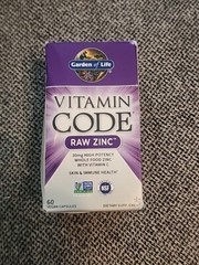 Vitamin Code RAW Zinc 30mg Garden Of Life 60 Capsules High Potency Immune Health