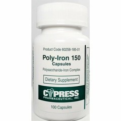 Poly-Iron 150 mg 100 Capsules by Cypress