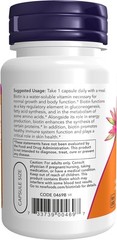 NOW Foods Biotin 1000mcg 100 Capsules Energy Production Supplement
