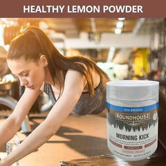 New Roundhouse Provisions Morning Kick Powder Strawberry Lemonade 9.1 OZ