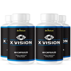 X Vision- Eye Health Dietary Supplement- Vision Support with Lutein- 4 Bottles