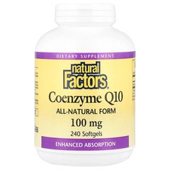 2 X Natural Factors, Coenzyme Q10, 100 mg, 240 Softgels