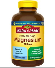 2 PK Nature Made Extra Strength Magnesium 400 mg 150 Liquid Softgels EXP 11/2026