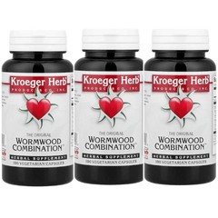 Kroeger Herb Products Wormwood Combination 100 vcaps Each (Pack of 3)