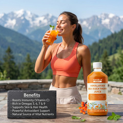 Nutrabud Himalayan Sea Buckthorn Berry Juice – 500 ml Vitamin C, Omega 3 6 7 9