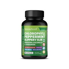 Chlorophyll+Spirulina+Chlorella, Plant-Based Formula Antioxidant 30/60/120 Caps