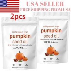 2 package Aged Pumpkin Seed Oil, 300 Softgels, 3000mg Odorless Heart & Immune